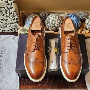 NIB Anthony Veer Men's 'Harrison' Leather Shoes, Tan, Sz 13
